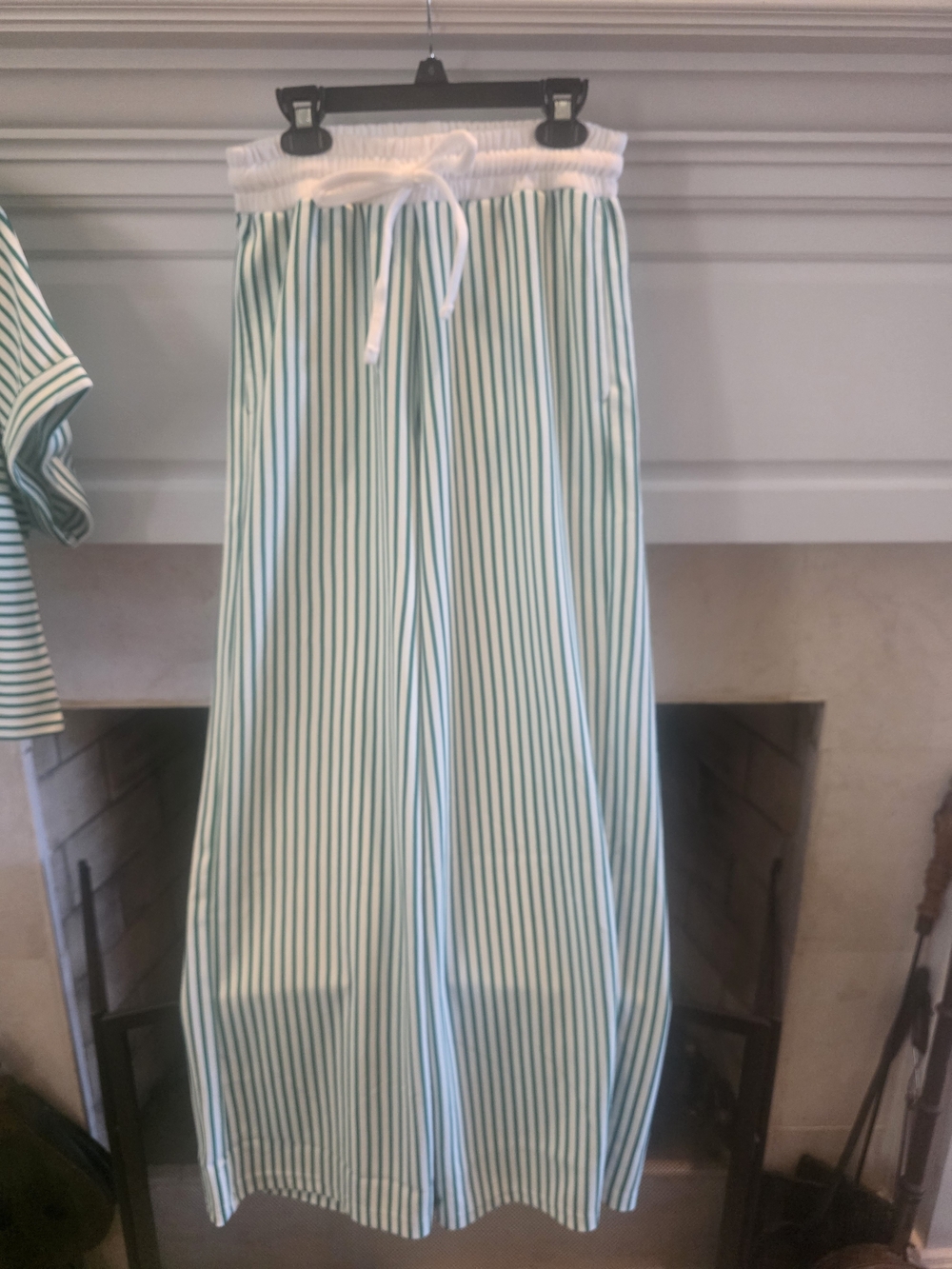 Zenana Outfitters Green & White Striped Wide Leg Pant Set - Picture 3 of 6